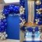 110PCS Royal Blue & Metallic Silver Balloon Arch Kit – Elegant Balloons (18/12/10/5 Inch) for Graduation, Wedding, Baby Shower, New Year’s Eve & Party Decorations